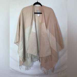 Soia & Kyo Scarfigan Blanket Wrap Blush Pink Plaid One Size